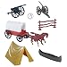 Civil War Soldier 102 Piece Playset: Bucket of 54mm Plastic Army Men and Accessories 1:32 Scale_s-3