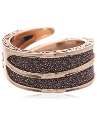 Rebecca "Half Moon" Rose Gold over Bronze Shimmering Overlay Adjustable Ring