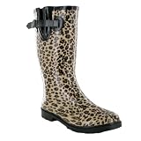60M Ladies Leopard Print Wellington Boots Sizes 5 – Winter – Snow – Buckle – Low heel