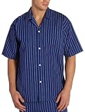 Nautica Men's Micro-Enzyme Woven Mainsail Short Sleeve Stripe Camp Shirt