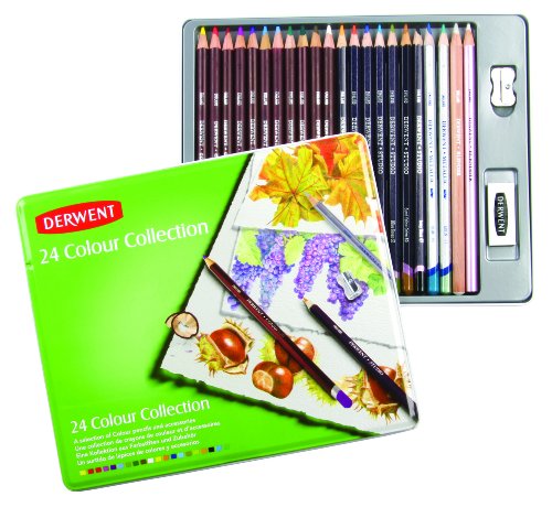 Derwent Colored Pencil Collection, Metal Tin, 24 Count (0700212)