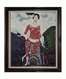 Art Reproduction Oil Painting - The Acrobat with Vintage Cherry Frame - Cherry Finish - 26
