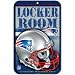 NFL New England Patriots 11-by-17-Inch Locker Room Sign