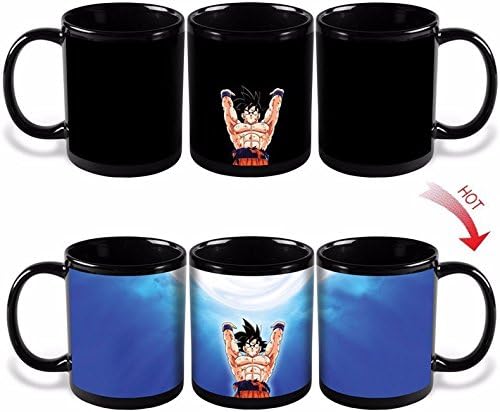 Heat Reactive Mug Dragon Ball Z Monkey Light Ceramic Cup 300ML Temperature Porcelain Material Round Shape With Handle 45 ℃ Began to Change Color With Gift Package
