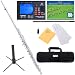 Mendini MFE-30S Intermediate Open/Closed-Hole Silver Plated C Flute w/ B Foot Joint + Case, Chromatic Tuner w/ 1 Yr Warranty, Metronome, Stand, Pocketbook, Cleaning Rod & Cloth, Joint Grease, & a Pair of Gloves