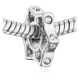 Pugster 6-Pointed Star Clear Crystal Charm Beads Fit Pandora Charm Bead Bracelet