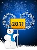 Wallmonkeys Peel and Stick Wall Decals - Sylvesternacht 2011 Mit Schneemann - Removable Graphic