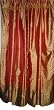 2 Orange Indian Silk Sari Drapes Panel 84"