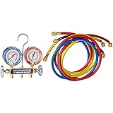 Yellow Jacket 42004 Series 41 Manifold with 3-1/8" Gauge, psi, R-22/404A/410A