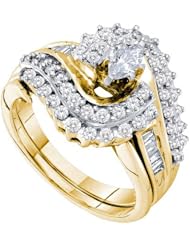 1.06CT DIAMOND 0.25CT CENTER MARQOUSE BRIDAL SET