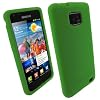 igadgitz Verde Custodia Silicone Skin Case Cover Protezione per Samsung i9100 Galaxy S2 Smartphone Mobile Android + Protettore schermo