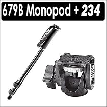 Bogen-Manfrotto Three Section Black Monopod with 3232 Swivel Tilt Head.