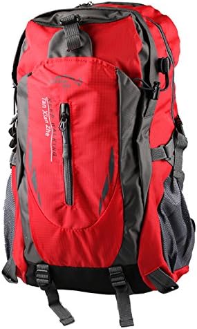 Inoble Large-capacity 36L Outdoor Travel Shoulder Waterproof Backpack Bag for Men and Women Sports Mountaineering (Red)