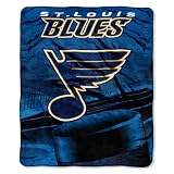 NHL St. Louis Blues 50-Inch-by-60-Inch Micro Raschel Plush Throw "Power Shot" Design