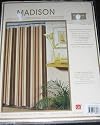 Madison By Westone Striped Shower Curtain "Butternut"