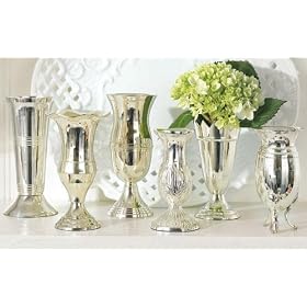 Queen Anne' s Silver Vases - Set Of 6, SET OF 6, SILVER