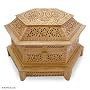 Wood jewelry box, 'Royal Coffer' 7.1" W 7.1" L