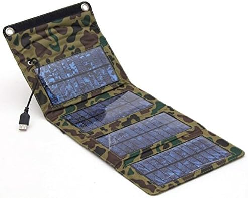 Museya 7W Portable Outdoor Waterproof Folding USB Output Solar Panel Battery Charger Bag for Mobile Phone Camera PSP MP3 MP4 (Camouflage)