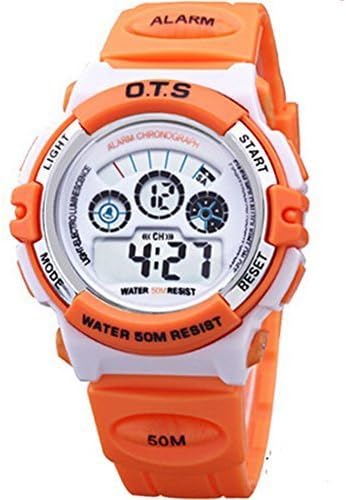 Happy Digital®fashion Children Multifunctional Waterproof LED Sport Watch(orange)