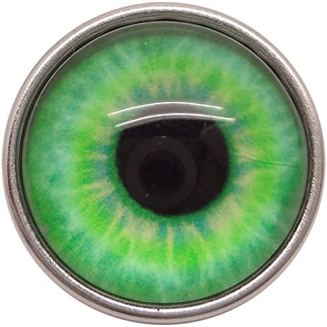Qiaopin 20MM Glass Button(Green Eyes)