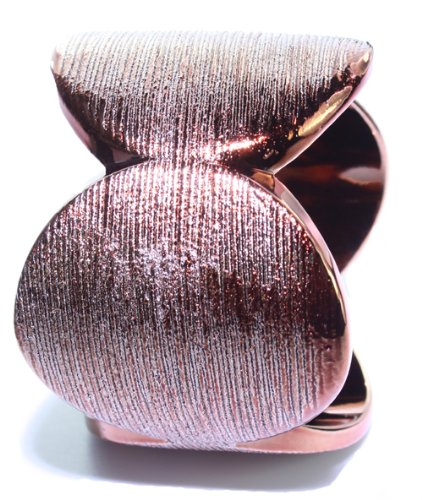 CityEnjoy Damen -Armreifen, Bronze, Messing, Breite 5,5cm, Durchmesser 6,5cm