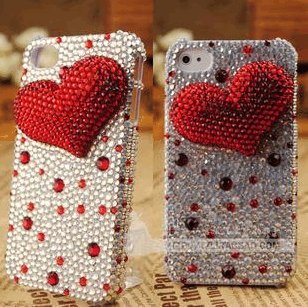 ◆3Dデコ盛り♪♪キラキラ♪ラインストーンケース/iphone5/アイフォン5/専用ケースカバー/1LOVE