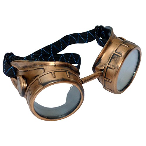 Steampunk Victorian Goggles Glasses D gold clear