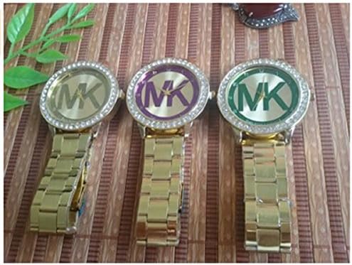 TTZS Lady Female Women Stainless Steel Band Watch Christmas Gift MK Diamond Watch Christmas Gift Gold