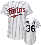 Joe Nathan Minnesota Twins Home White/Navy MLB Replica Jersey