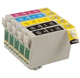 5x Compatible Inks for Stylus B40W Printer Ink Cartridges - 1 Full Set + 1 Extra Black Ink Cartridge, Latest Chip Version, Double Capacity Inks, In Stock, 100% Guaranteed