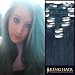 Deluxe 15 Inches Blue Premium Clip In Remy Human Hair Extensions_7 Pieces Set_Clips Attached Full He