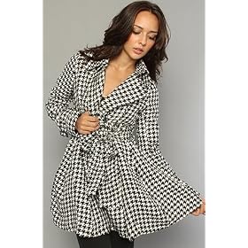 BB Dakota The Cibbs Coat in White & Black,Winter Coats & Jackets for Women