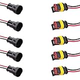 Exdiag 5 Set 2 Pin Way Car Waterproof Electrical Connector Plug with Wire AWG Marine