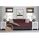 The Original SOFA SHIELD Reversible Furniture Protector, Features Elastic Strap, Sofa, Chocolate/Beige fits most 62"- 70" Seat Width