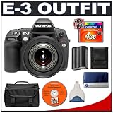 Olympus E-3 Digital SLR Camera with 12-60mm Zuiko Digital ED f/2.8-4.0 SWD Lens + 4GB CF Card + BLM-1 Battery + Case + Cameta Bonus Accessory Kit