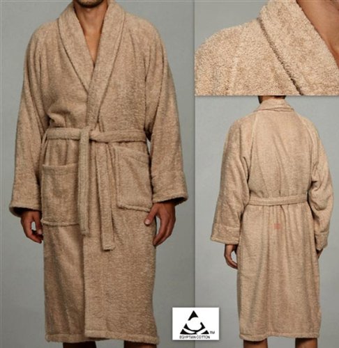 MARRIKAS Unisex MEDIUM Egyptian Cotton TAUPE ROBE