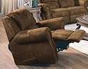 Furniture online: Swivel Rocking Chair in Medium Brown Distressed - Coaster