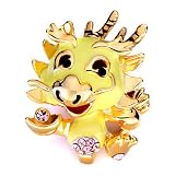 Little Yellow Dragon Gold Brooch