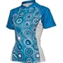 Descente 2009 Women's Genesis Short Sleeve Cycling Jersey - Caribbean Blue/Marine - 13520CBMR (S)