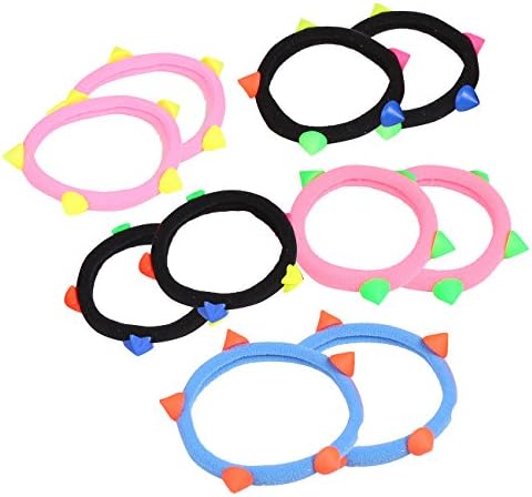 Dani Westwood Boutique Girls Terry Elastic Tiny Ponytail Hair Band Holder Hair Ties, Assoted Colors, 10 Count