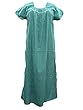 Women's Kaftan Teal Green Boho Gypsy Cotton Kaftan Long Maxi DressL / M