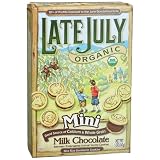 Late July Organic Mini Milk Chocolate Sandwich Cookies, 5-Ounce Boxes (Pack of 6)