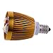 ELETA 6 Pack E12 LED Candelabra/Chandelier Bulbs, Warm White 3000 Kelvin, 3W Equivalent to 25W, 250 Lumens, Non-Dimmable, Gold Color Shell, Flame Shape