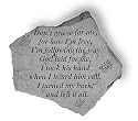 KayBerry Cast Stone Garden Accent Memorial Stone Don't grieve for me 65220
