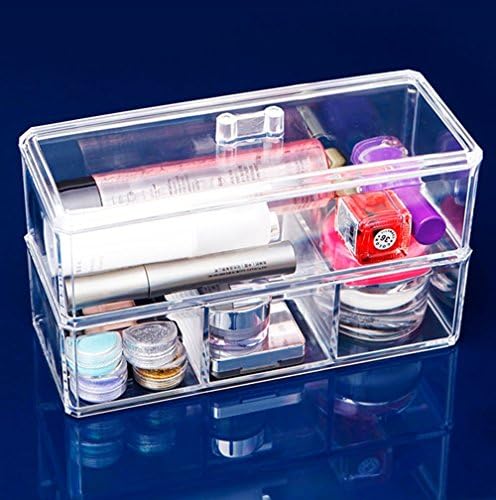 GUOGUOGO Two Rectangle With A Lid Set Display Boxes Storage Display Lip Glosses Lipstick Holder Shelf