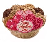 Gourmet Food : Fancy Hearts Valentines Day Cookie Basket, 12