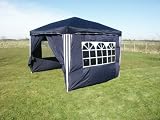 3mtr x 3mtr Blue Pop Up Gazebo with Four side panels and bag