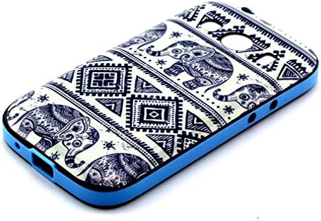 For Galaxy Ace 4 SM-G357FZ , Leathlux Elephants Slim Hybrid Frame 2in1 Back Case Protective Skin Cover for Samsung Galaxy Ace 4 SM-G357FZ / Ace LTE 4.3 "