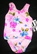 Girls 1 PC T-Back Pink/Lilac Floral