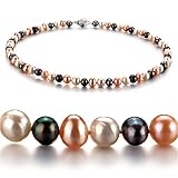 Bliss Multi-Overtone 5-7mm A Freshwater Pearl Necklace 18 inch Princess Length